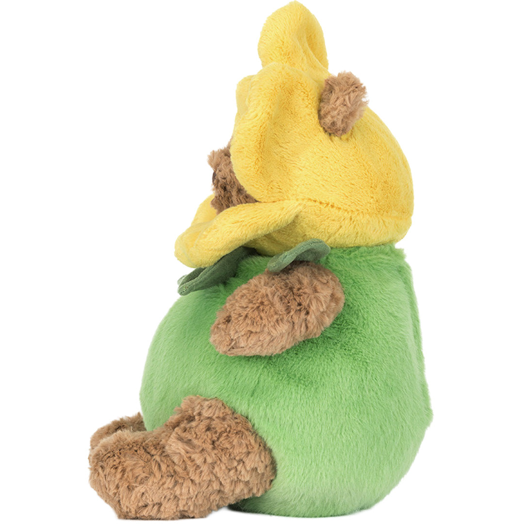 jellycat knuffelbeer bartholomew in narcispak - 26 cm | BARM2FL | zijjkant