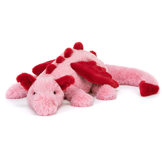 jellycat knuffel draak hartjes - 50 cm | VAL2DD | 1