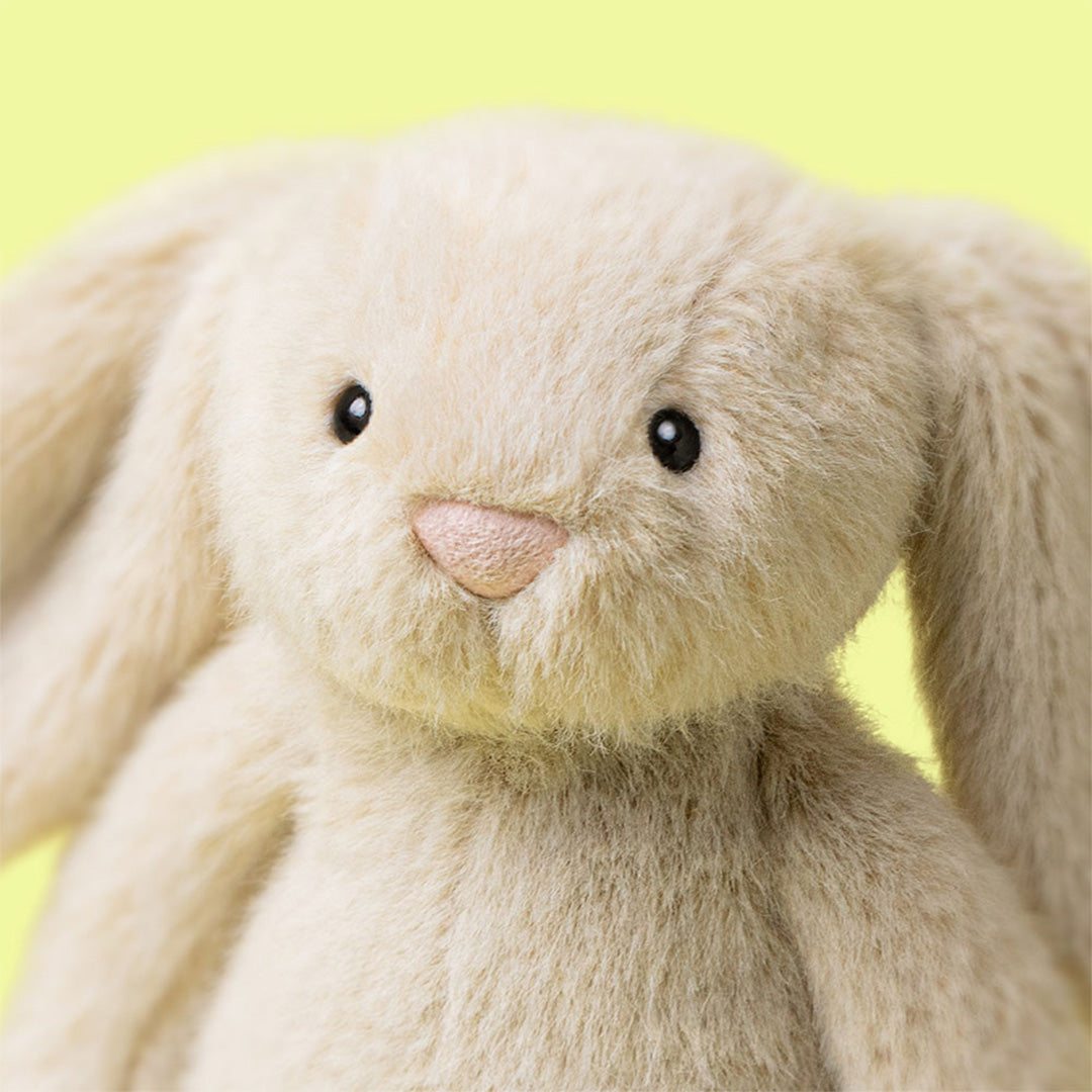 jellycat knuffelkonijn flufflet bunny - wheat - 18 cm | ilovespeelgoed
