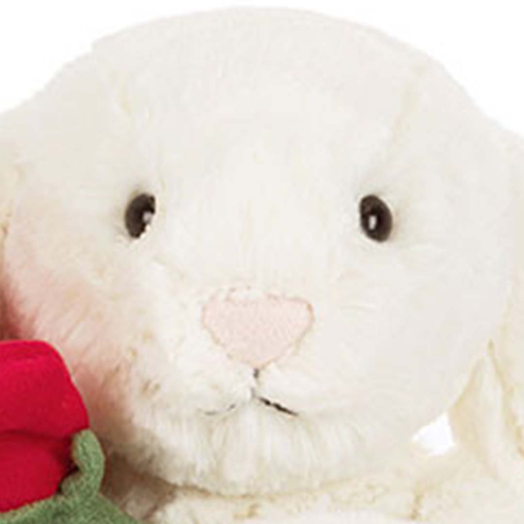 jellycat knuffelkonijn met roos - 31 cm | BB6ROSE | 2