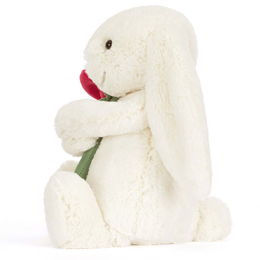 jellycat knuffelkonijn met roos - 31 cm | BB6ROSE | 3