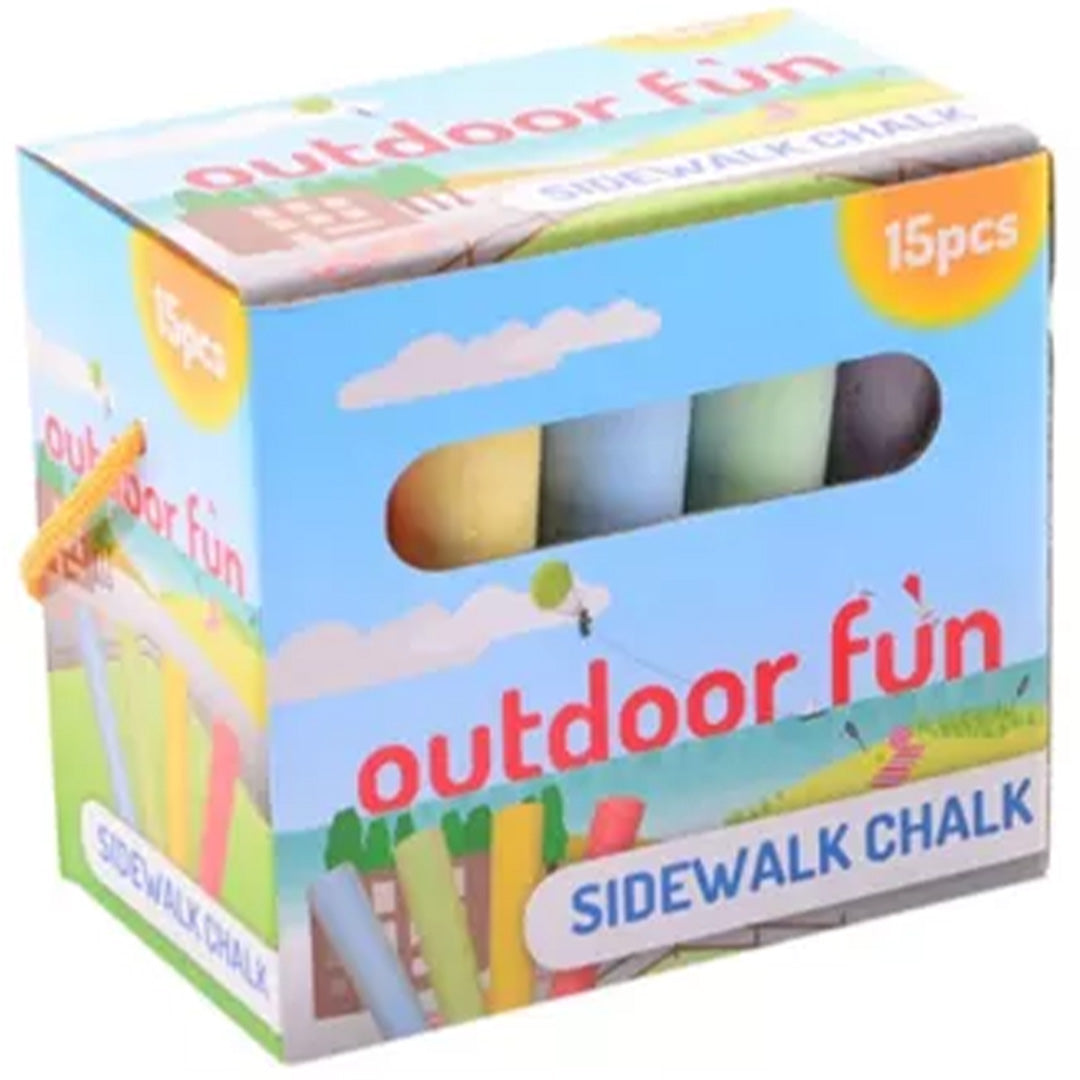 johntoy stoepkrijt outdoor fun - 15st | JT28081 |  2