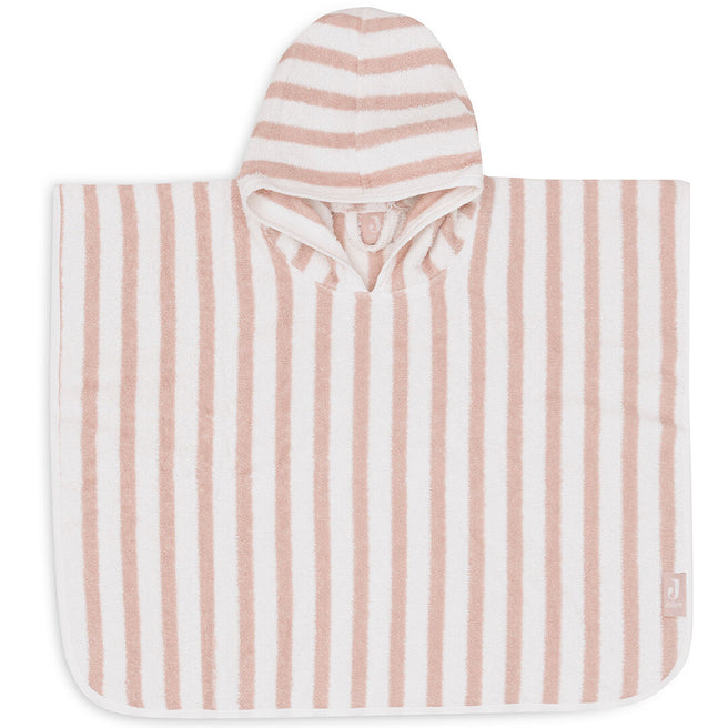 jollein badponcho stripe terry - wild rose | 533-550-67099 | 0
