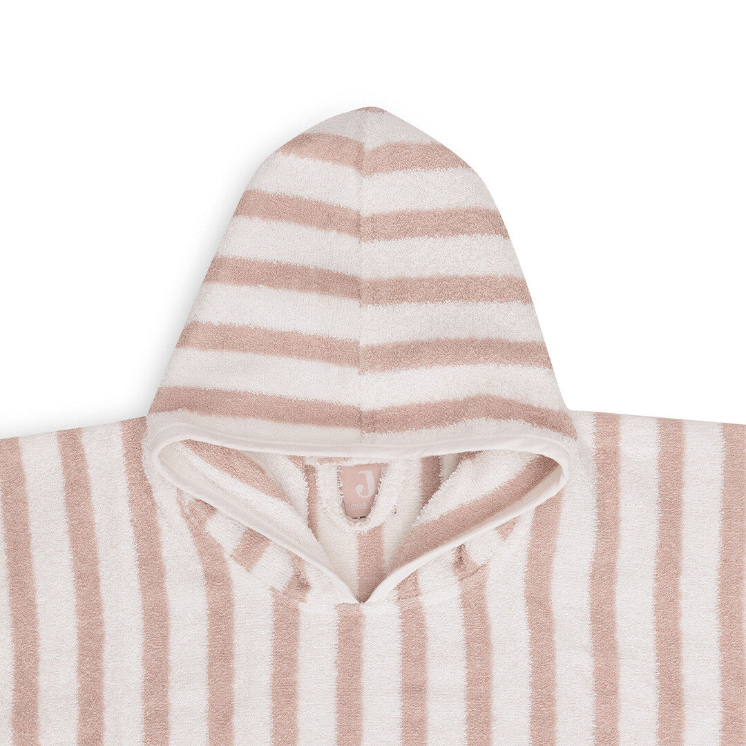 jollein badponcho stripe terry - wild rose | 533-550-67099 | 2