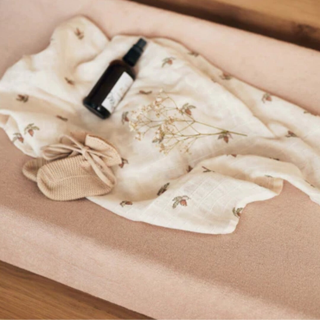 jollein hoes verschoonkussen badstof - wild rose | 550-503-67069 | 3