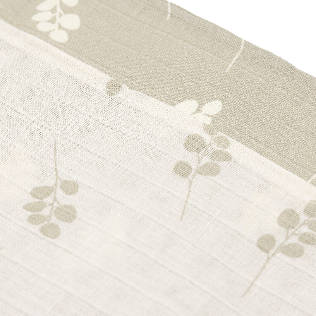 jollein hydrofiele multidoeken 70x70 cm - twig - olive green - 3st | 535-851-67041 | 2