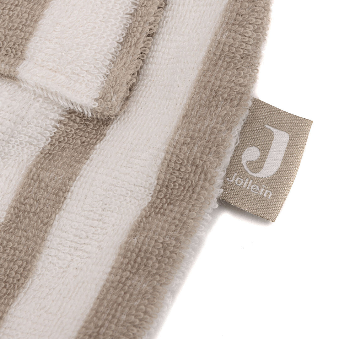jollein kinderbadjas stripe terry olive green - 1-2 jaar | 060-808-67058 | 3