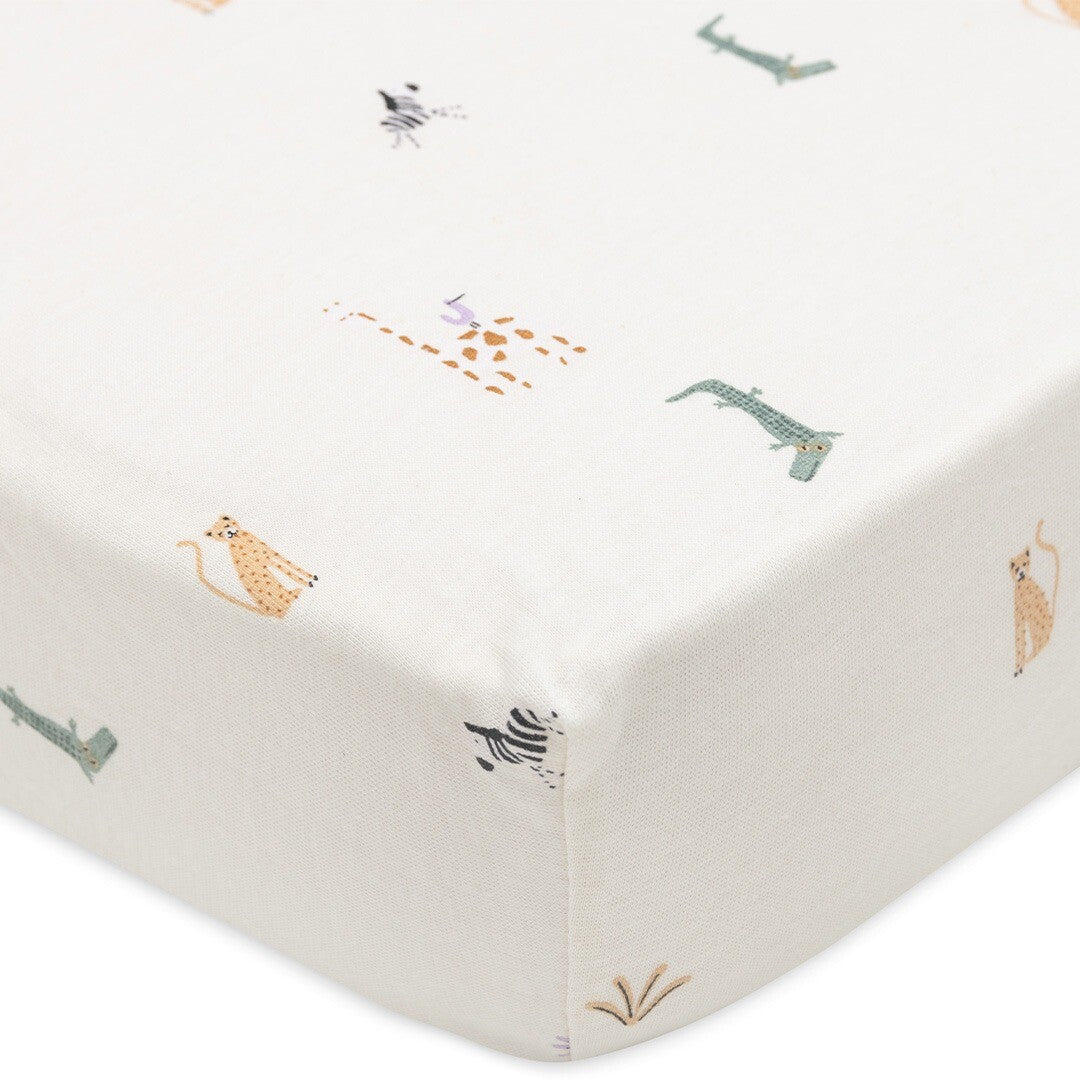 jollein kinderhoeslaken 60x120 cm - jungle jambo | 511-507-67090 | 3