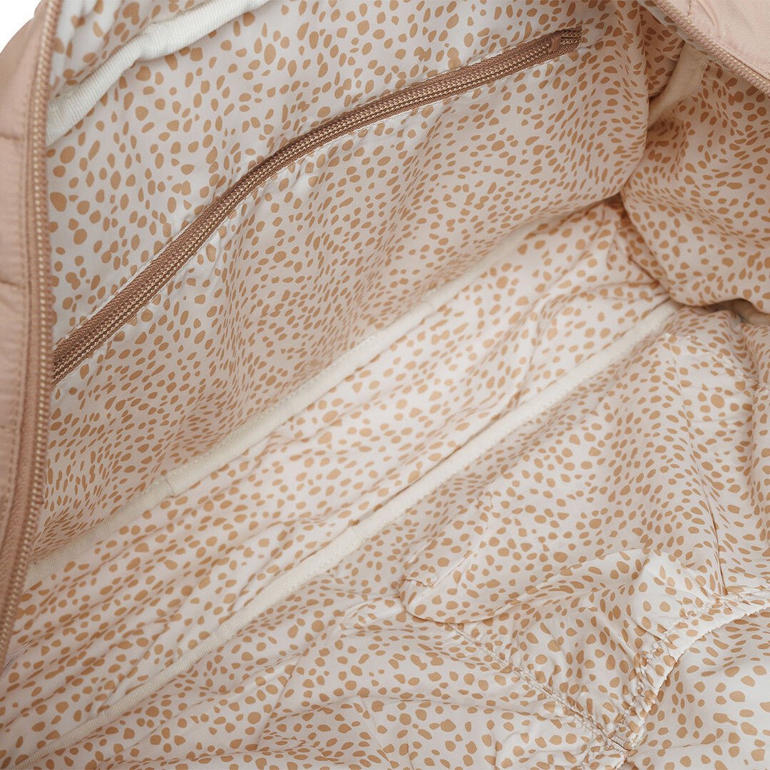 jollein luiertas puffed moos met verschoonmat - biscuit | 027-818-68024 | 4