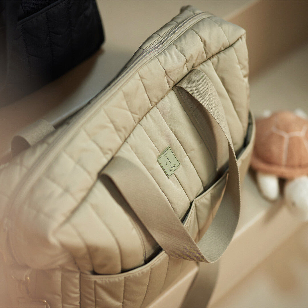 jollein luiertas puffed moos met verschoonmat - olive green | 027-818-68025 | 2