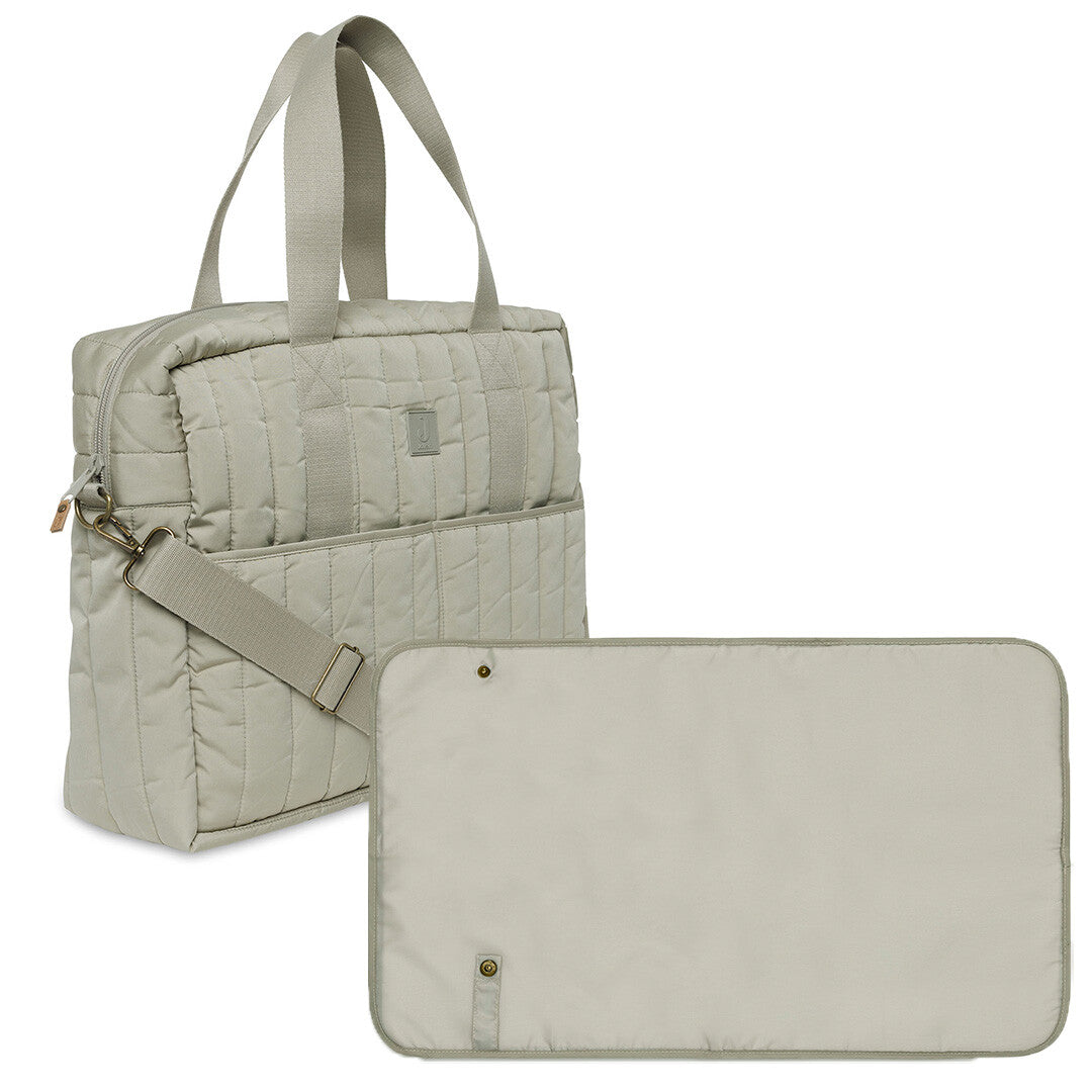 jollein luiertas puffed moos met verschoonmat - olive green | 027-818-68025 | 5