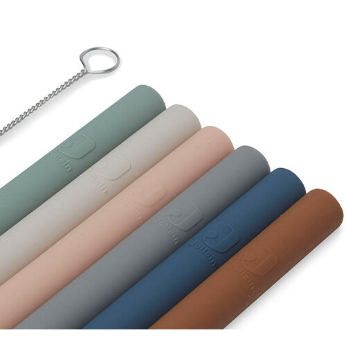 jollein siliconen rietjes multicolour - 6st | 709-007-00099 | 1