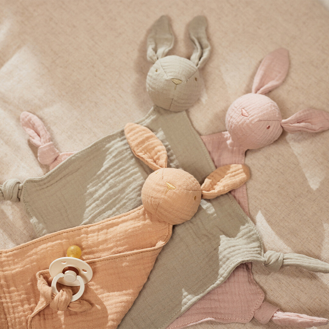 jollein speendoek bunny ears - wild rose | 031-594-67099 | 1