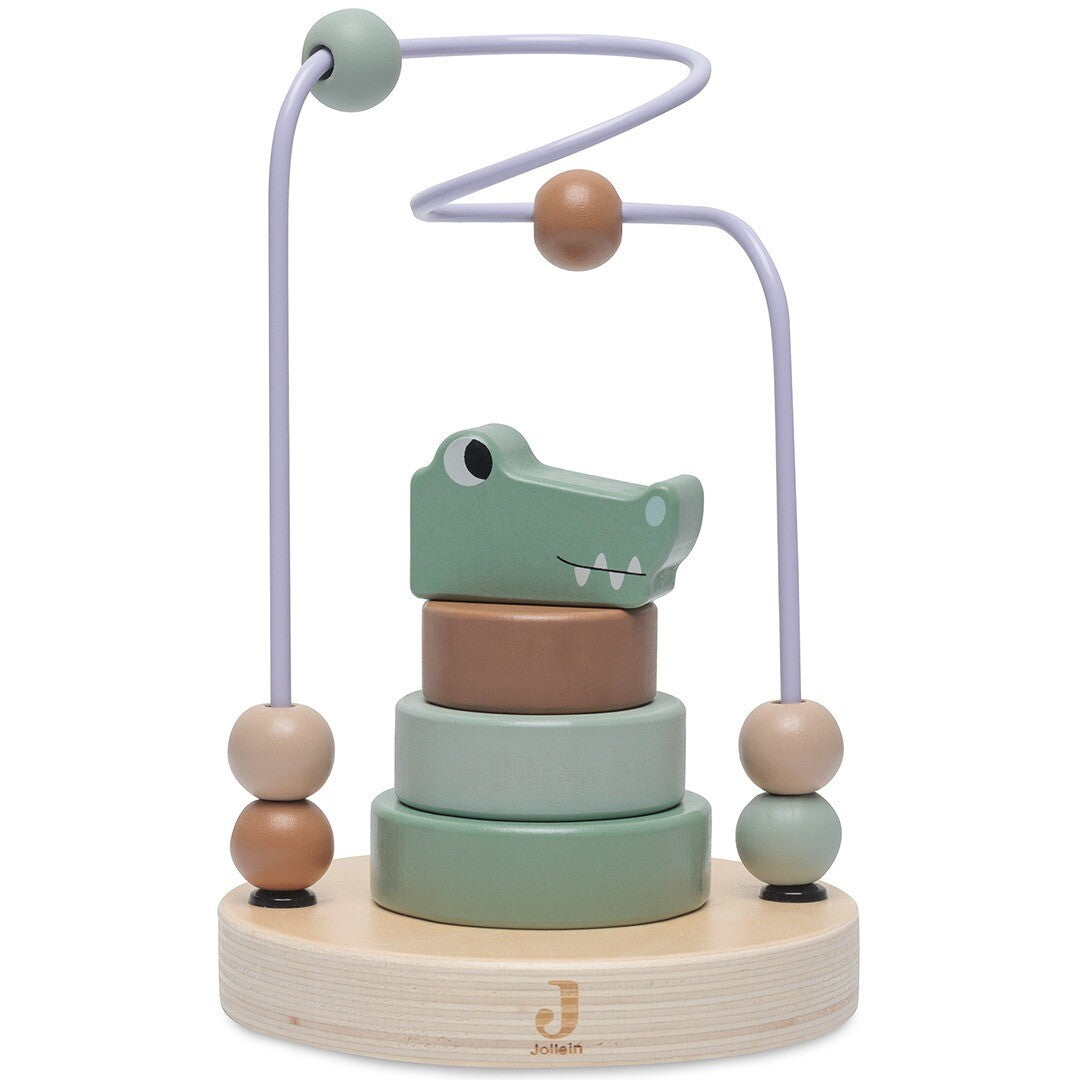 jollein stapeltoren en kralenframe jungle jambo - croco | 121-001-68056 | 0