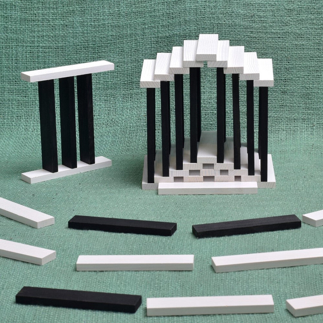 kapla 100 stapelplankjes - zwart-wit   | 8950520 | 3