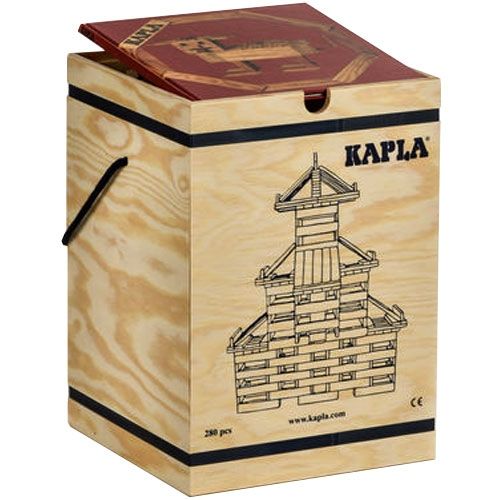 kapla 280 stapelplankjes en boek - rood    | 8950700 | 0
