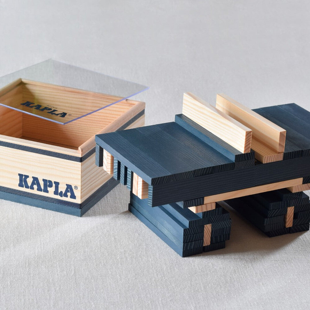 kapla 40 stapelplankjes - donkerblauw | 8950508 | 1