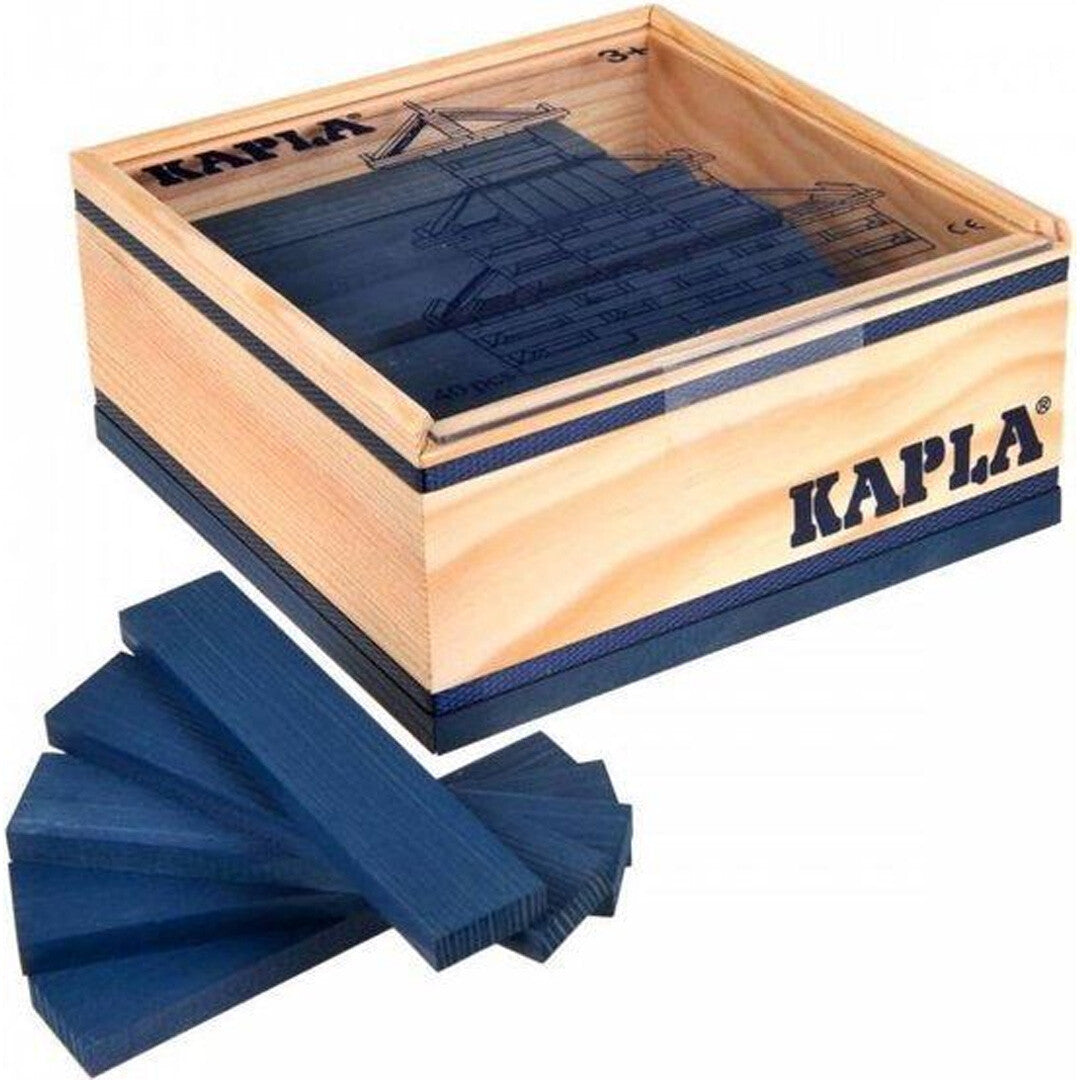 kapla 40 stapelplankjes - donkerblauw | 8950508 | 2
