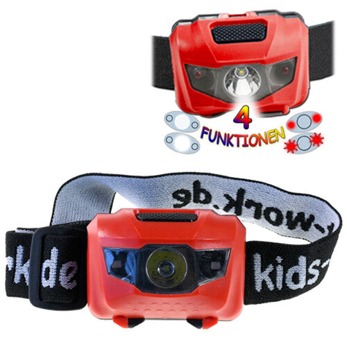 kids at work hoofdlamp rood-wit | A120008 | 2