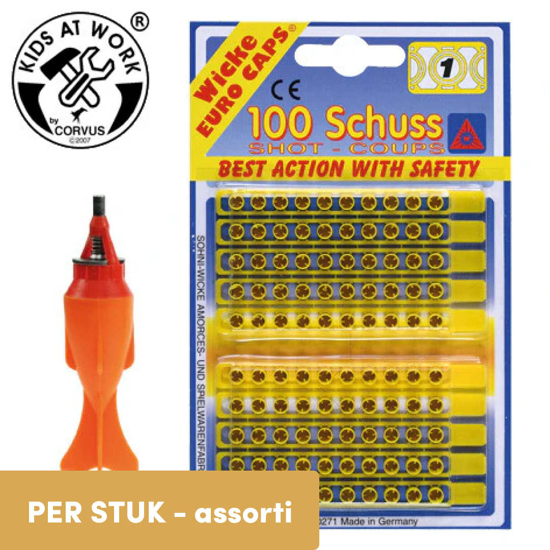 kids at work raket met klappertjes - assorti | A400053 | 0