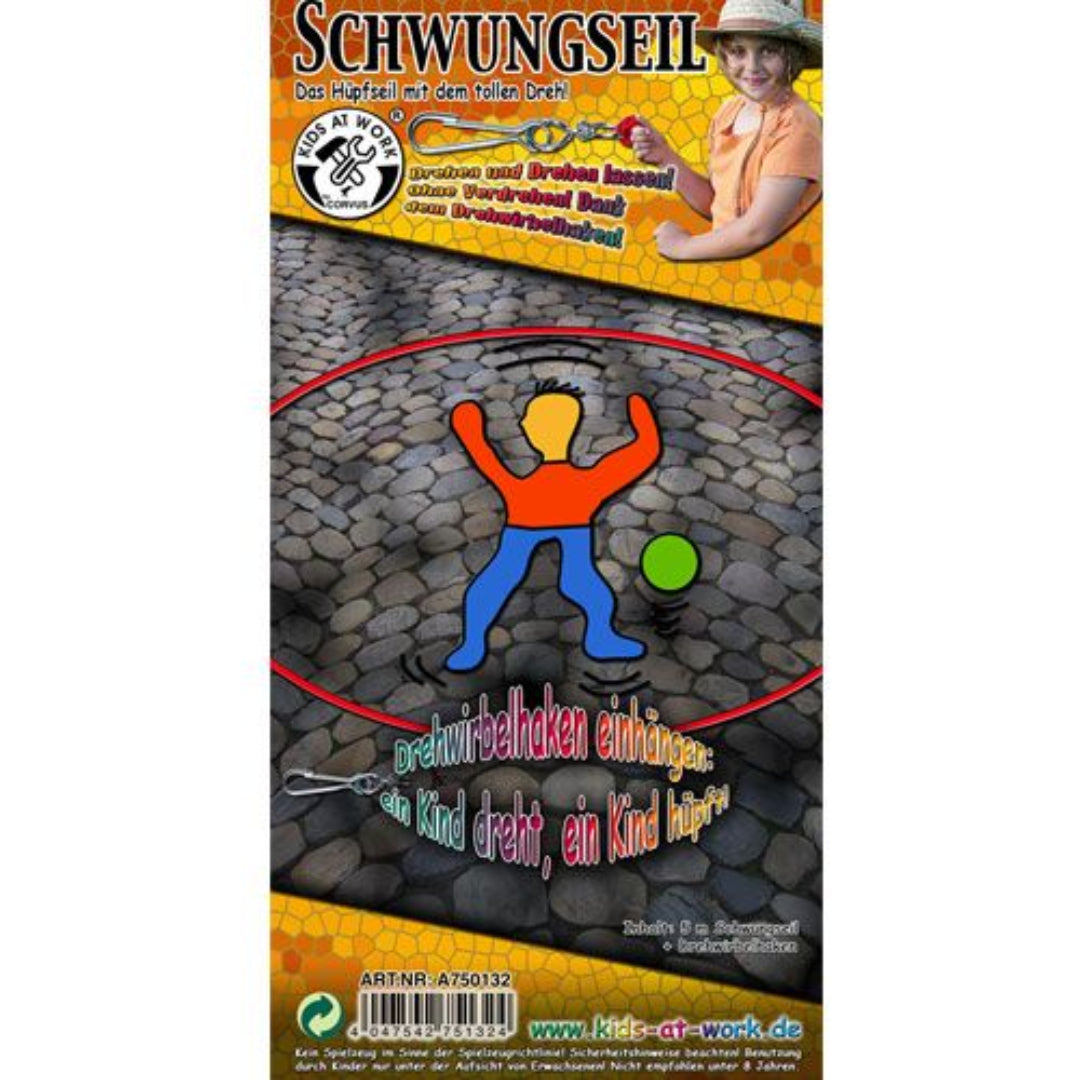 kids at work springtouw met roterende haak - assorti | A750132 | 1