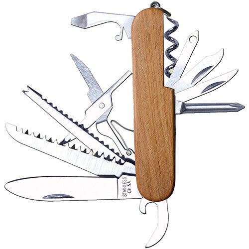 kids at work zakmes met 12 functies - naturel hout | A750226 | 0