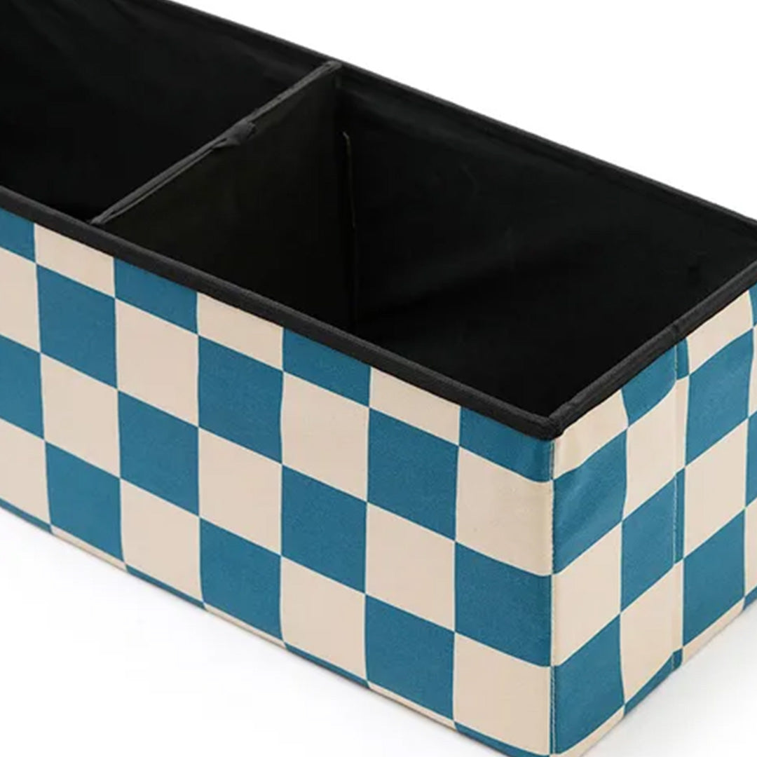 kids concept opbergpoef check - teal - 80 cm | KIDS1001063 | 4