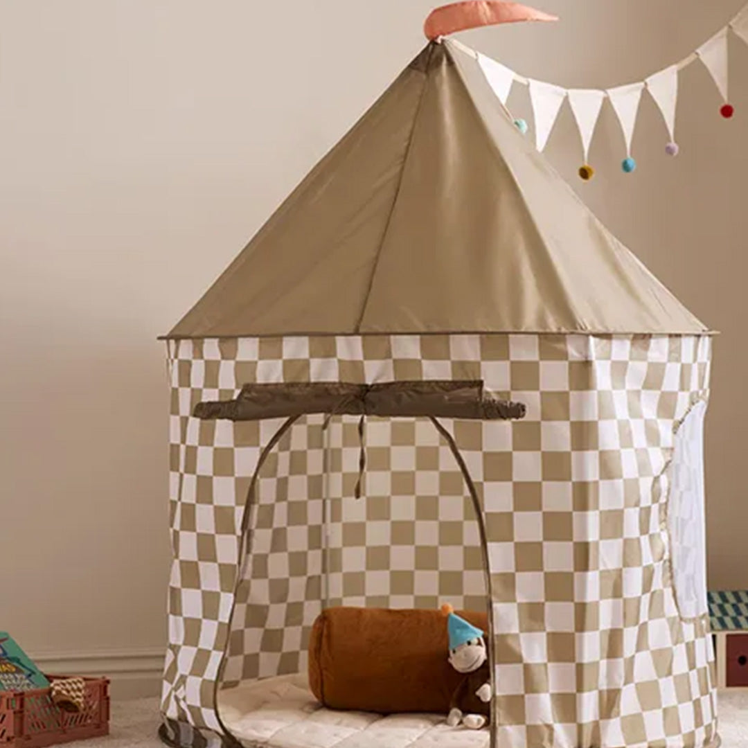 kids concept speeltent check - khaki | KIDS1001048 | 2