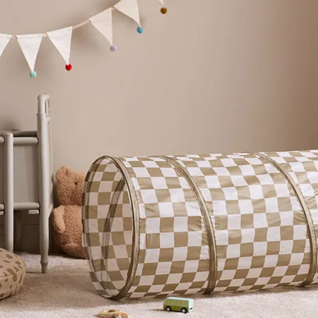 kids concept speeltunnel check - green - 180 cm | KIDS1001051 | 2