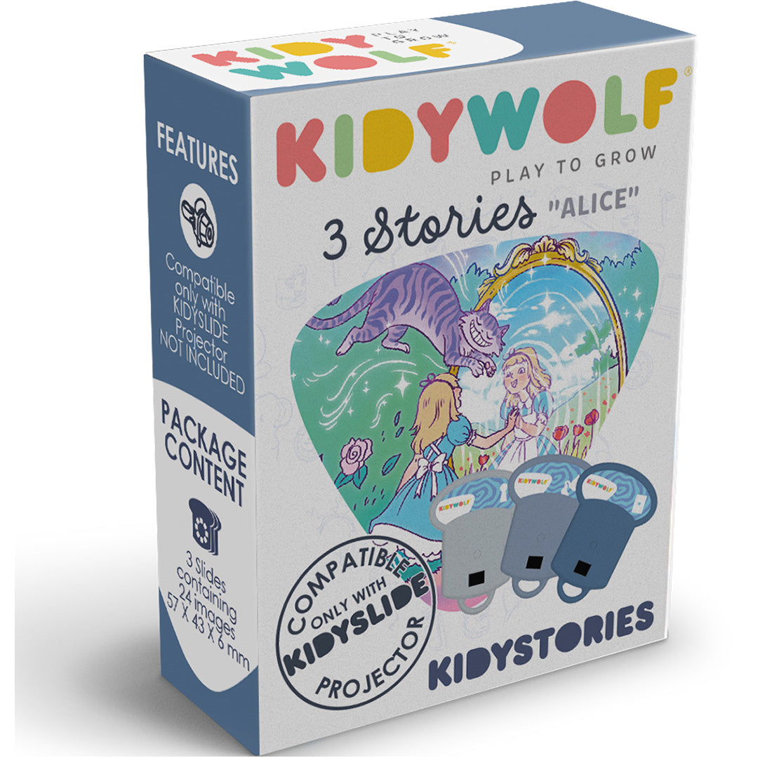 kidywolf discs voor projector zaklamp kidyslide - alice in wonderland - 3st | KIDYSTORIES-AL | 0