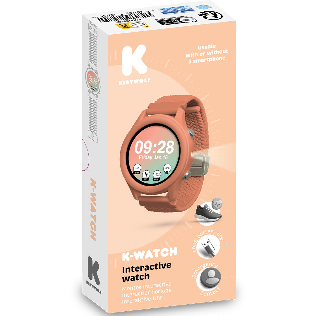 K-WATCH-CO | kidywolf k-watch interactief horloge - coral | 2