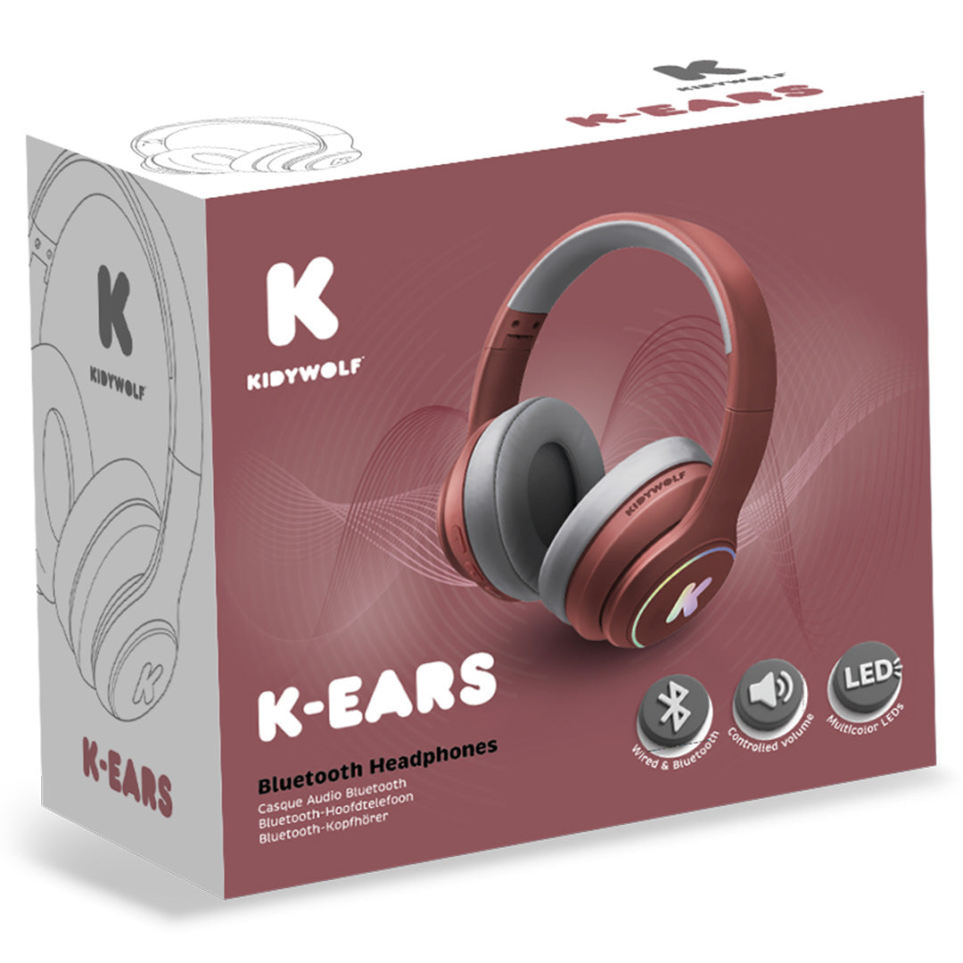 kidywolf draadloze kinderkoptelefoon k-ears - rood | K-EARS-BT-RD | 3