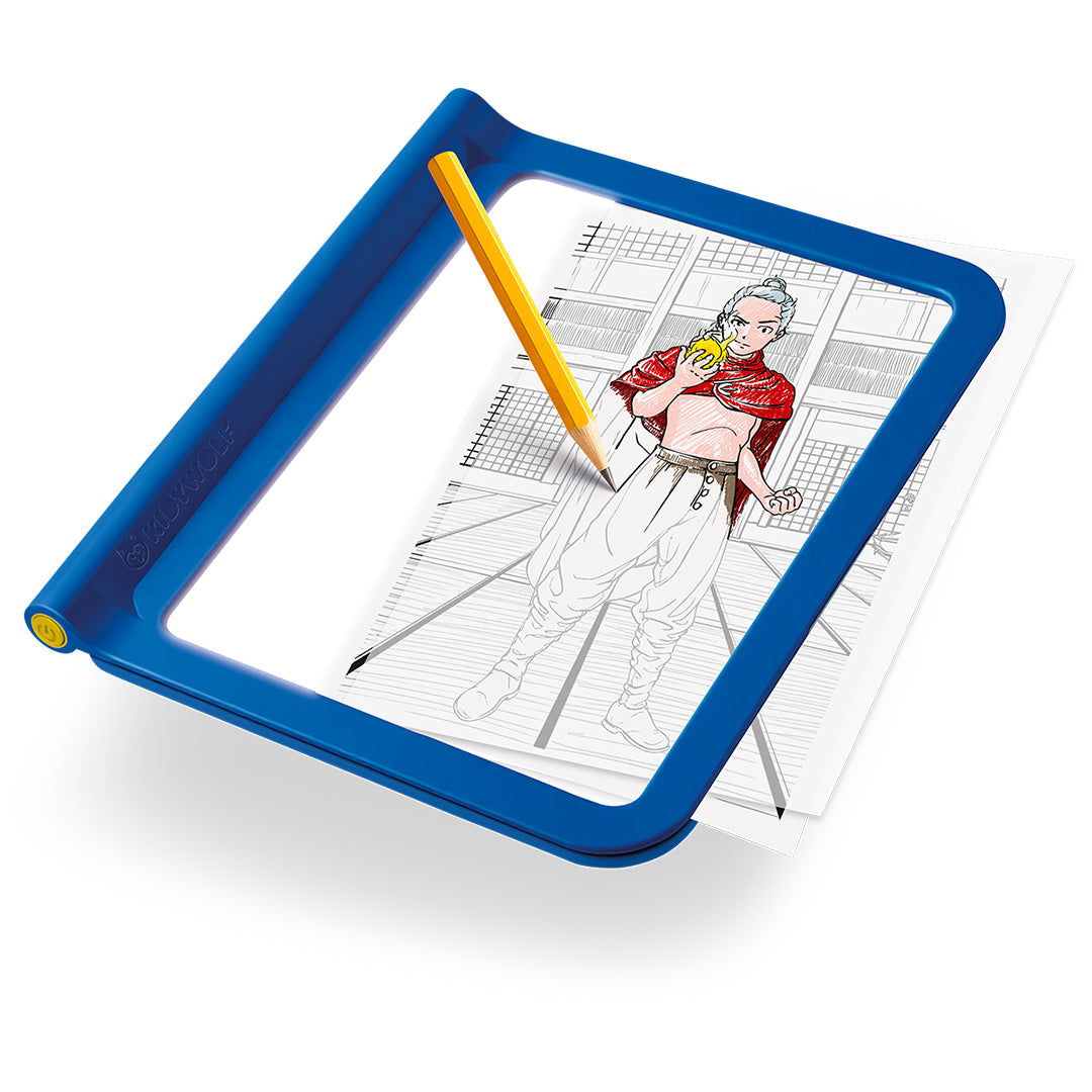 kidywolf kidydraw pro tweezijdig tekenbord - blauw | K-DRAW-PRO-BU | 1