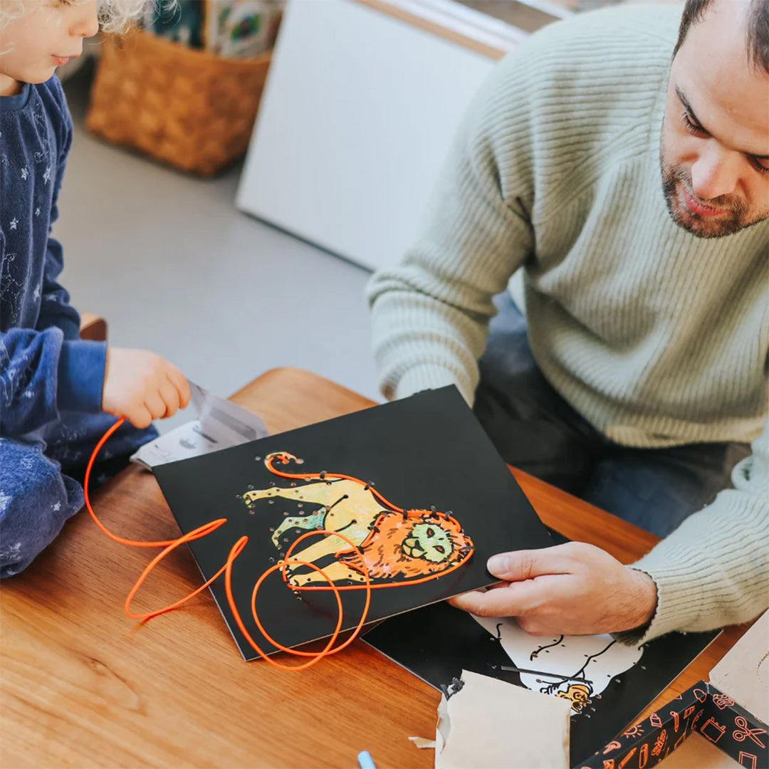 kidywolf kidyneon knutselpakket wanddecoratie - dieren | KIDYNEON-ANI-OR | 3