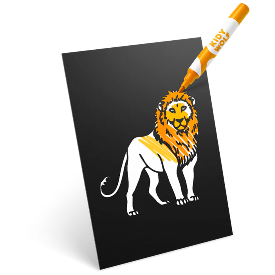 kidywolf kidyneon knutselpakket wanddecoratie - dieren | KIDYNEON-ANI-OR | 4