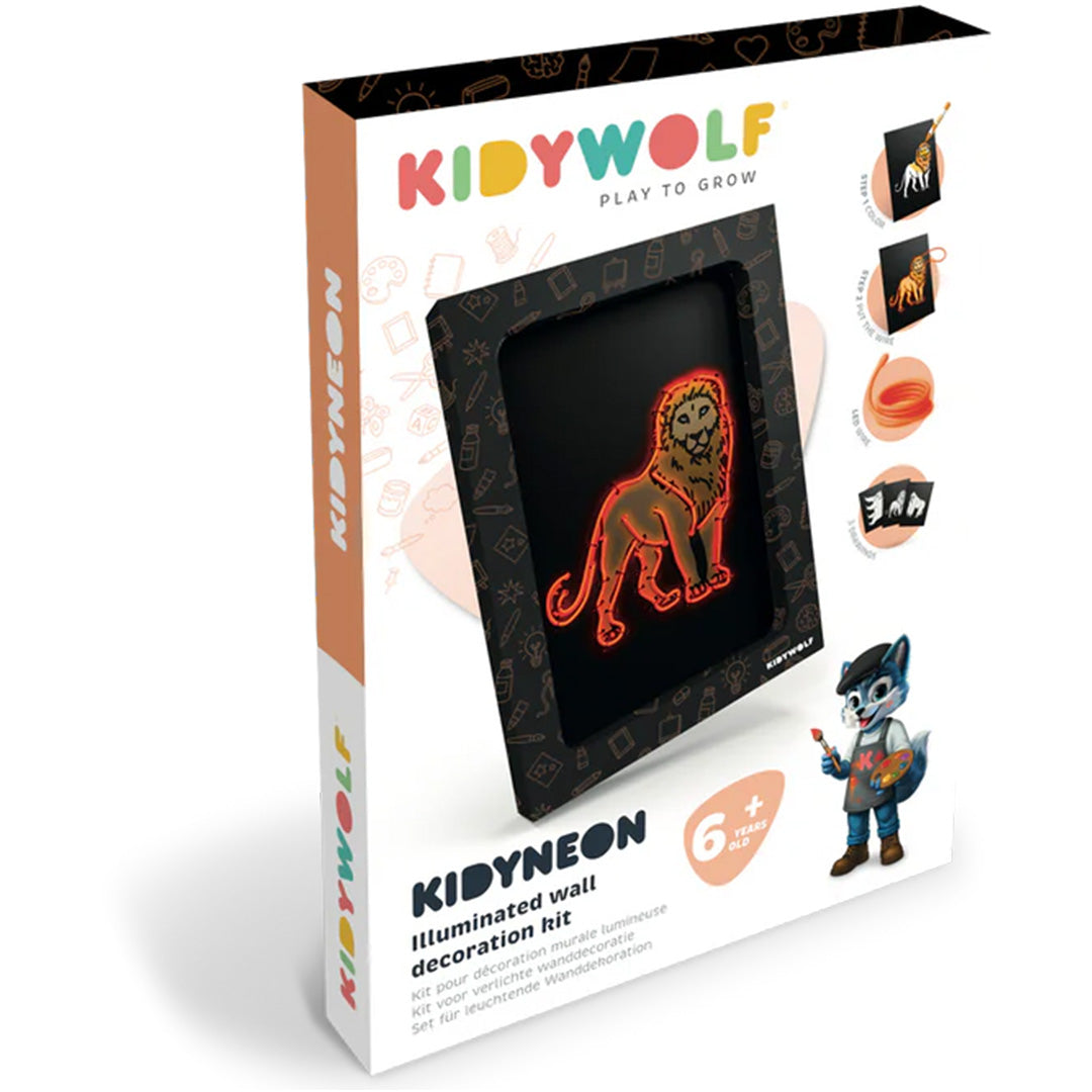 kidywolf kidyneon knutselpakket wanddecoratie - dieren | KIDYNEON-ANI-OR | 7