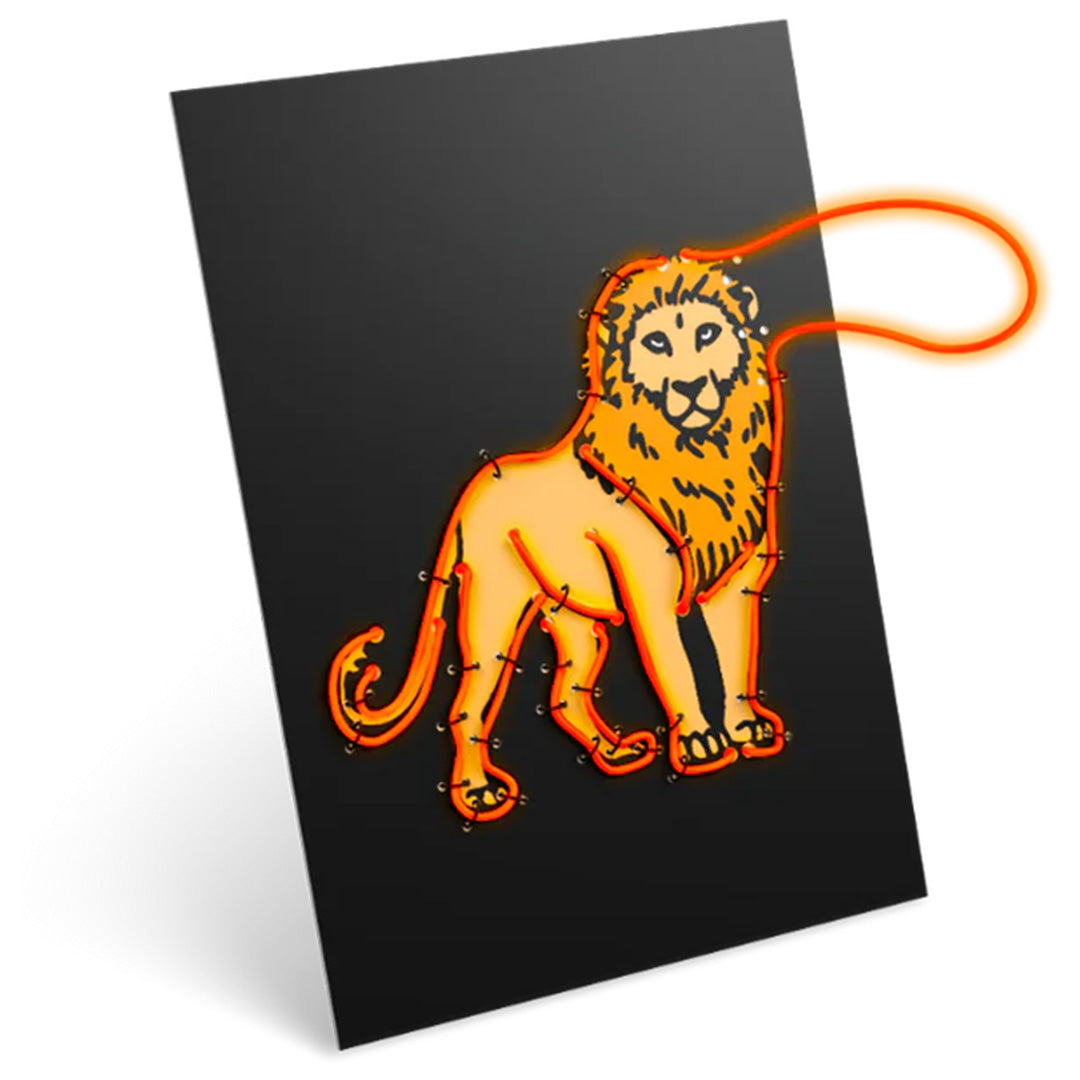 kidywolf kidyneon knutselpakket wanddecoratie - dieren | KIDYNEON-ANI-OR | 9