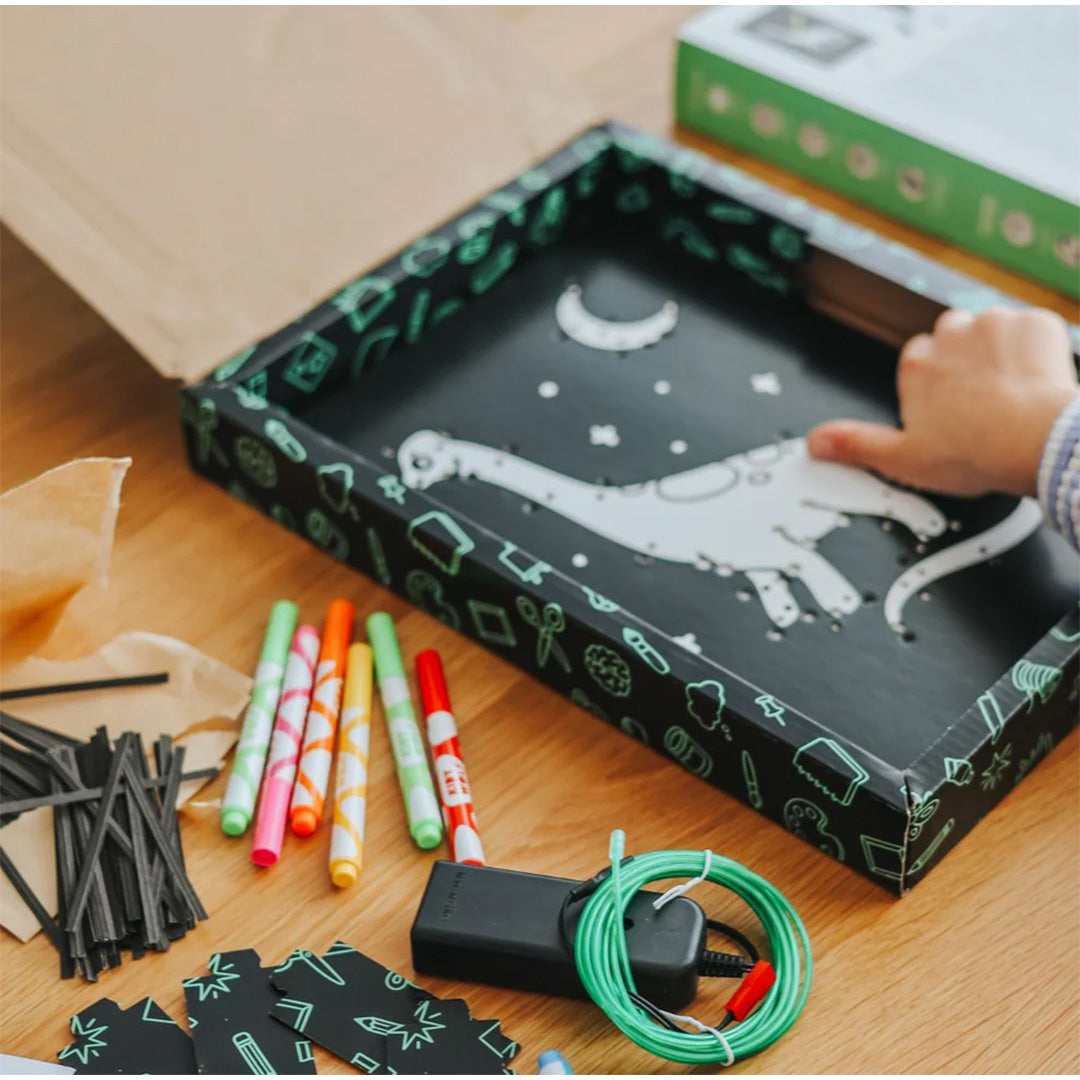 kidywolf kidyneon knutselpakket wanddecoratie - dino | KIDYNEON-DIN-GR | 3