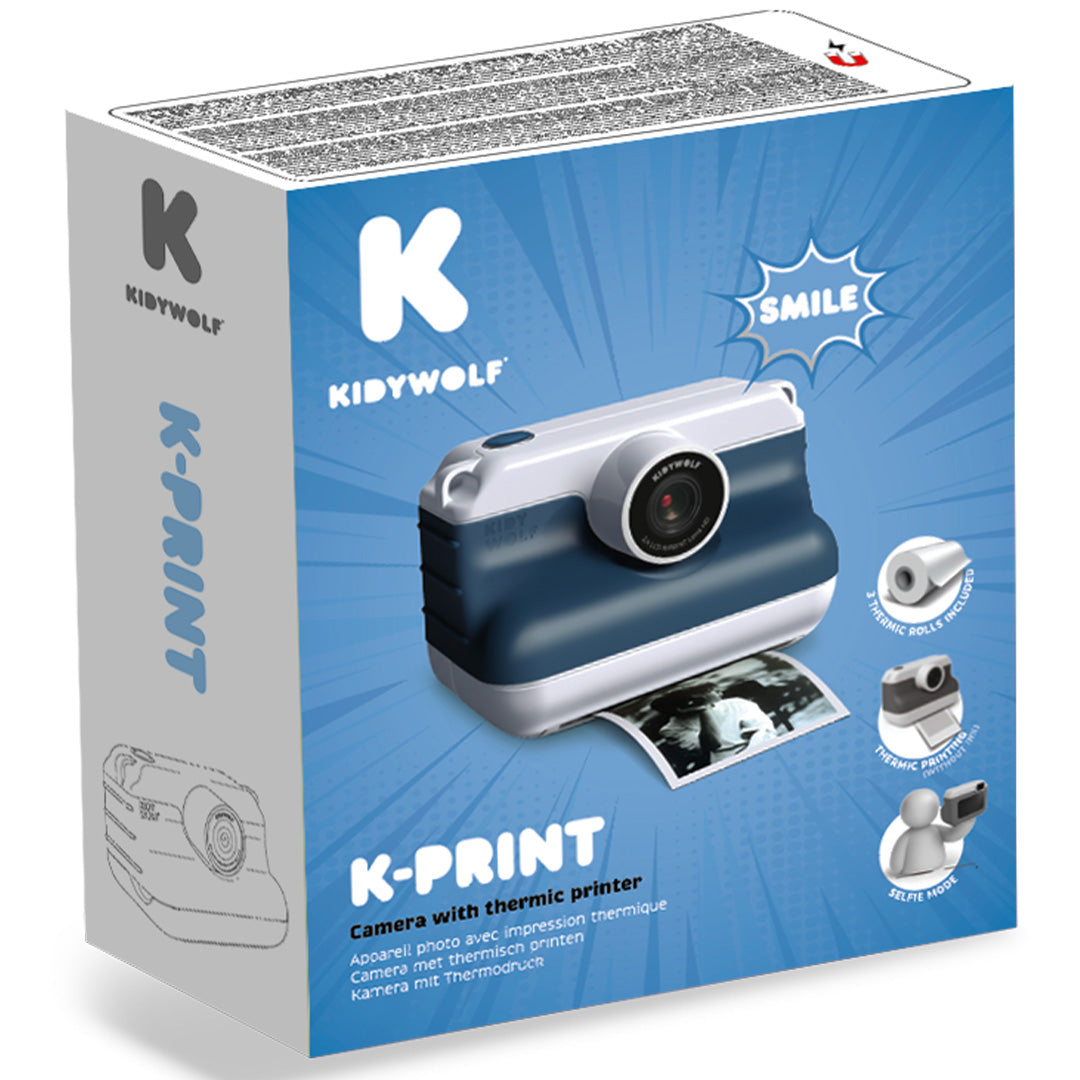 kidywolf kindercamera met thermische printer k-print - blauw | K-PRINT-BU | 3