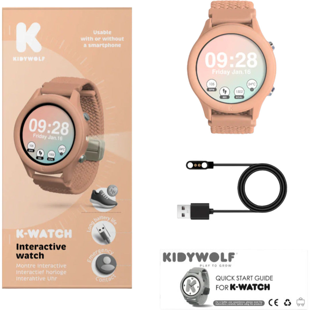 K-WATCH-CO | kidywolf k-watch interactief horloge - coral | 2