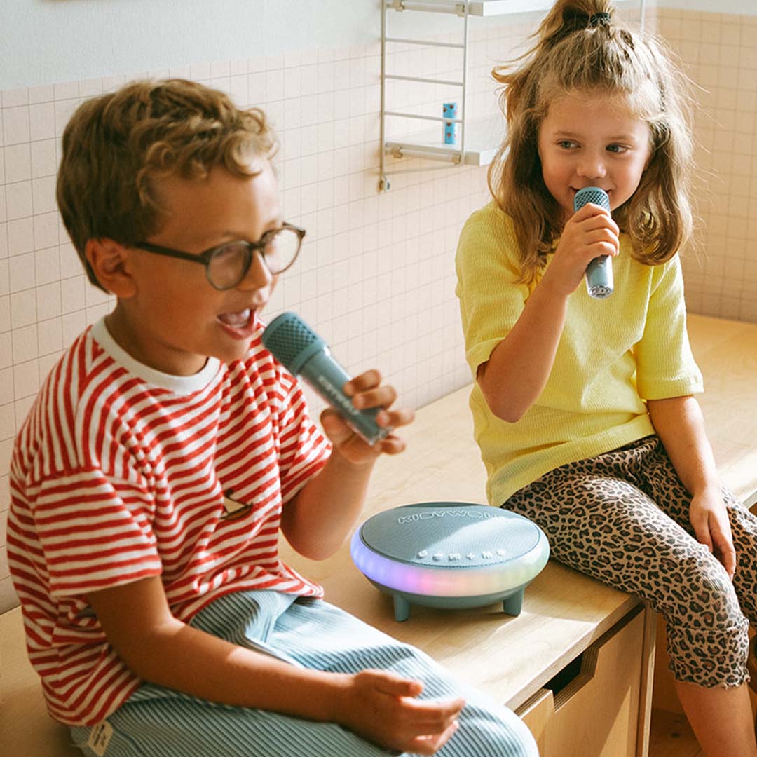 kidywolf karaokespeaker en microfoons - blue | KIDYKARAOKE-BU | 2