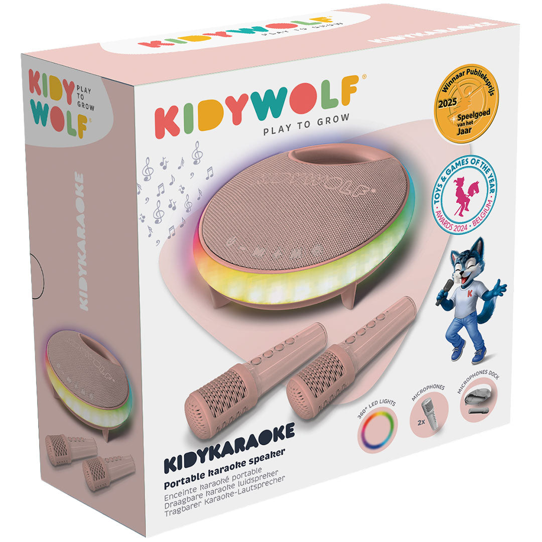 KIDYKARAOKE-PI | kidywolf karaokespeaker en microfoons - pink | 