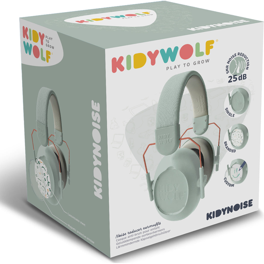 kidywolf noise cancelling koptelefoon - groen