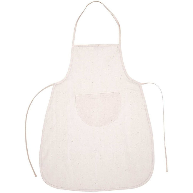 Rico Design naturel katoenen kinderschort met zak.