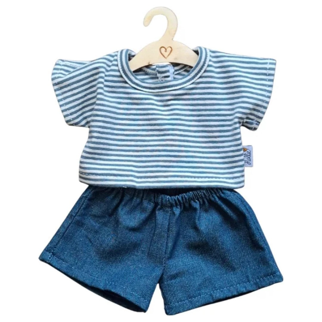hollie poppenkleding broek en shirt - sam icy jeans - 34 cm | HO3054 | 