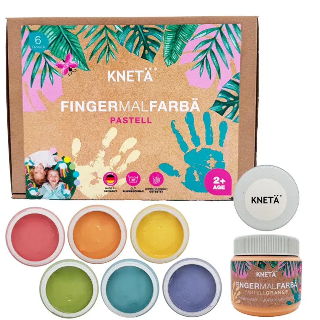 knetä vingerverf pastel - 6 kleuren | 1967885 | 1