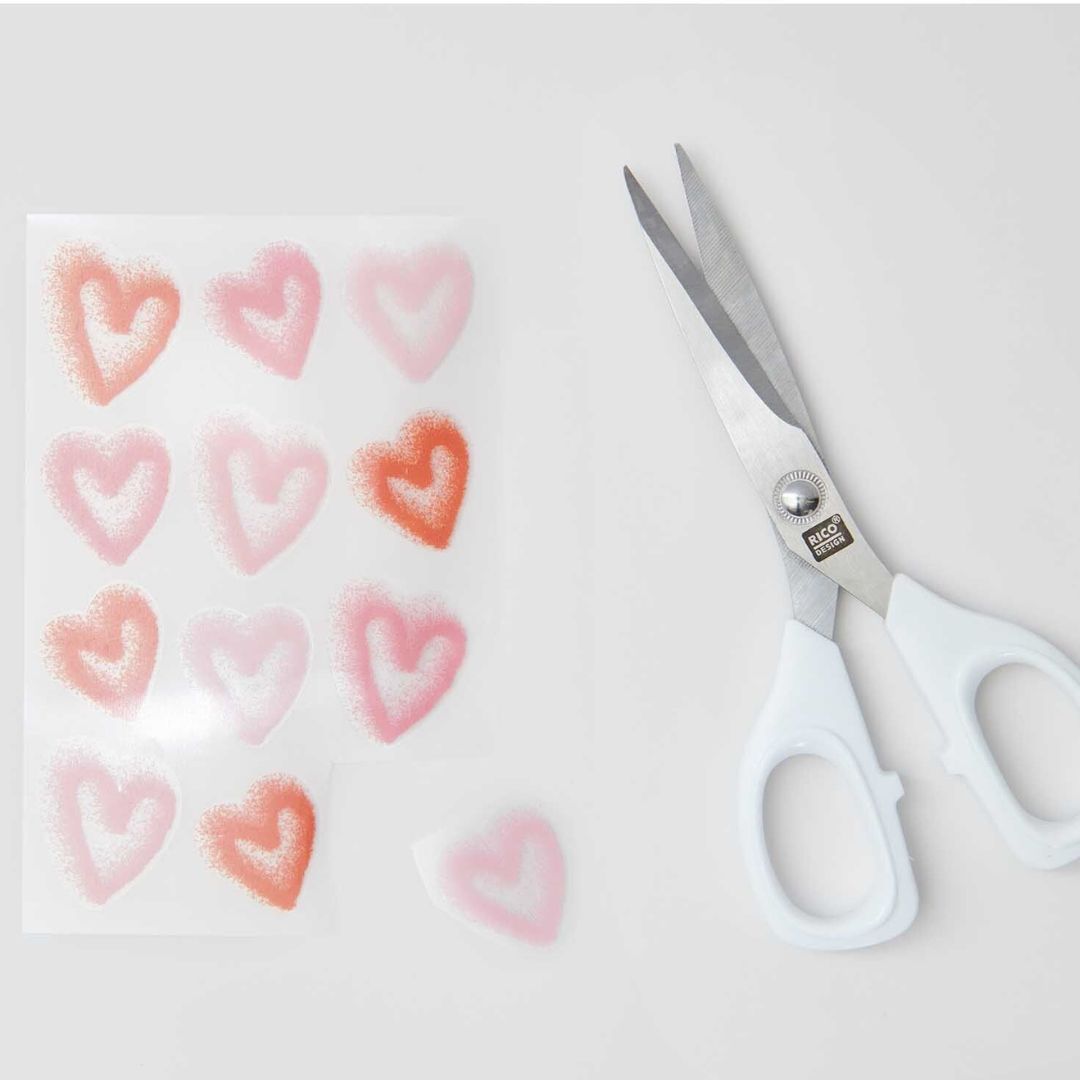 knutselset transferfolie voor keramiek - spray hearts  | 500424 | 2