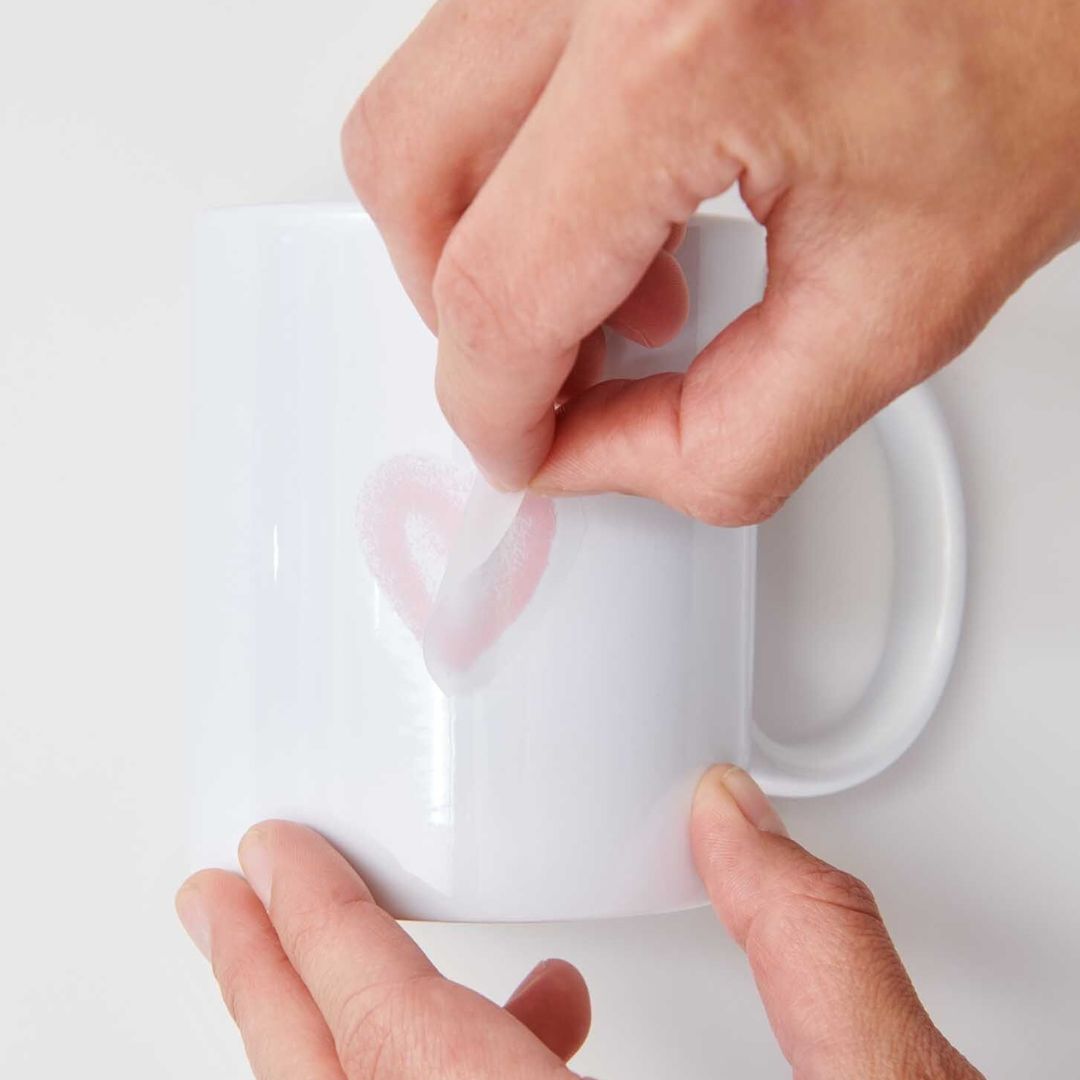 knutselset transferfolie voor keramiek - spray hearts  | 500424 | 3