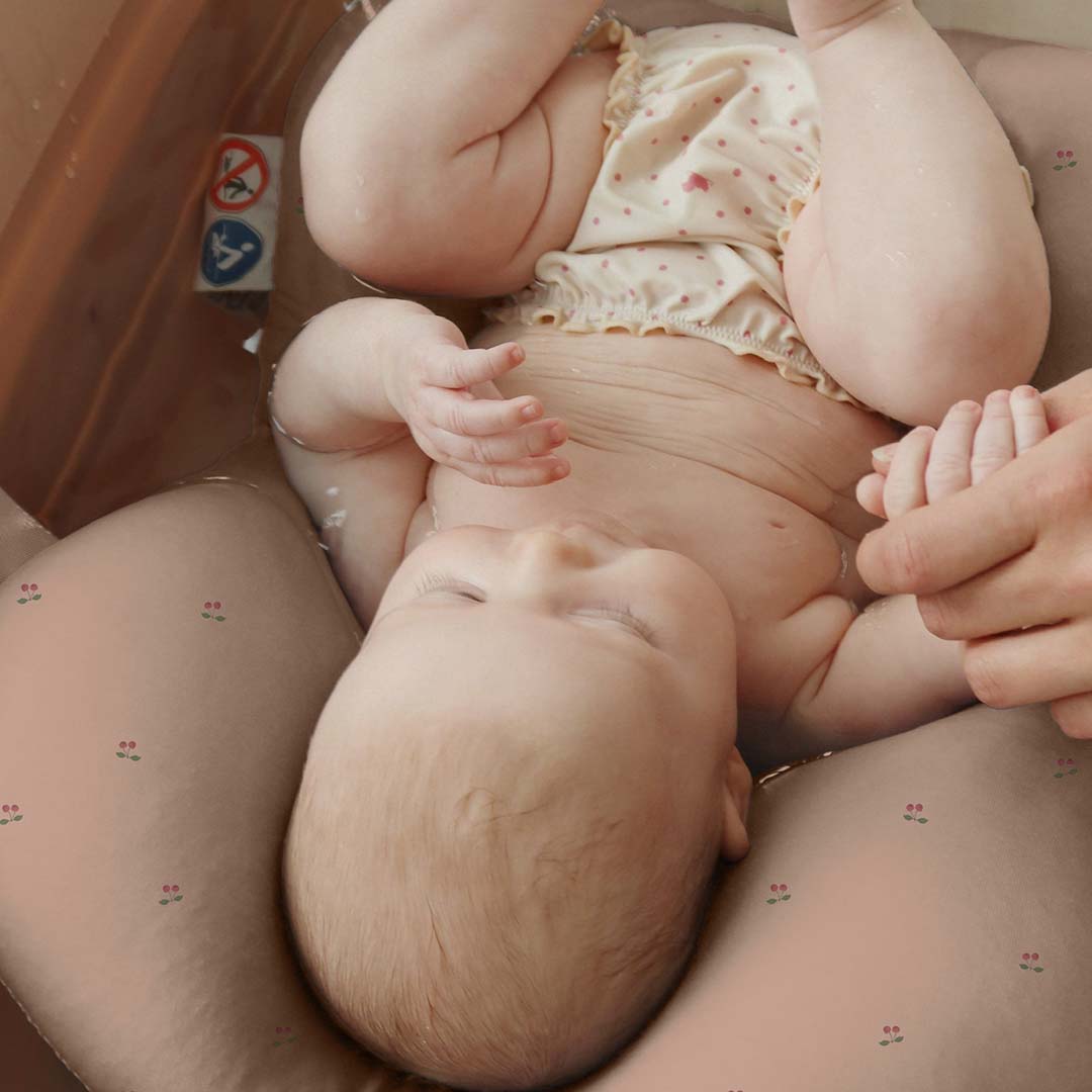 konge sløjd opvouwbaar babybadje met kussen - blush | KS104819 | 3