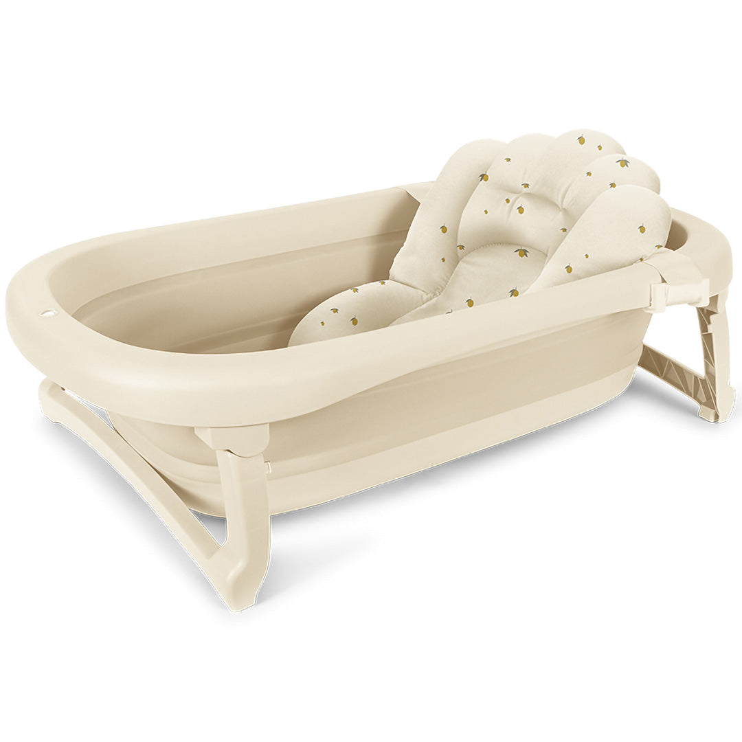 konge sløjd opvouwbaar babybadje met kussen - creme | KS104819 | 1